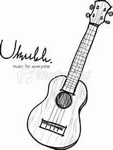 Ukulele Drawing Coloring Guitar Sketch Ukelele Vector Simple Drawings Illustrations Clip Hawaii Music Pages Instruments Stock Acoustic Education Getcolorings  sketch template