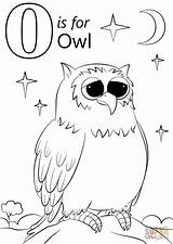 Letter Coloring Pages Owl Printable Preschool Alphabet Sheets Kids Owls Supercoloring Drawing Halloween Words Adults Paper Choose Board Crafts sketch template