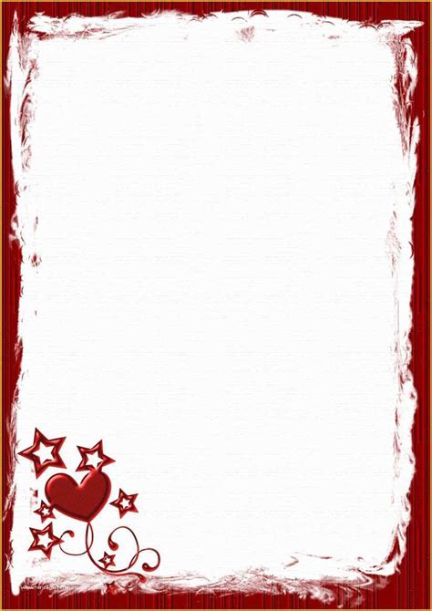 printable stationery templates   valentines day holiday