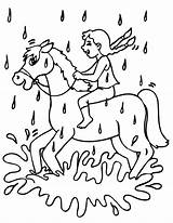 Horse Coloring Girl Pages Riding Girls Horses Printactivities Kids Colouring Rain Appear Printables Printed Navigation Print Only When Will Do sketch template