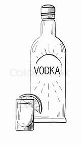 Vodka Alkohol Colourbox Fest Skitse sketch template
