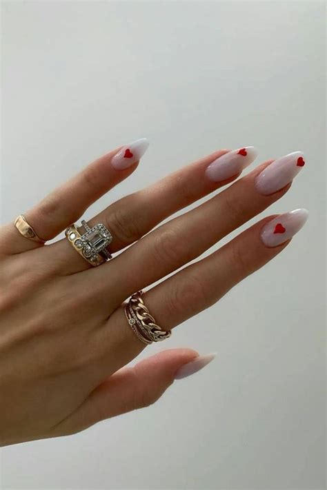heart nails designs   sleek manicure   heart nail designs almond nails nails