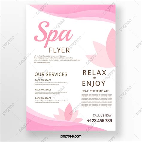 pink simple spa beauty health flyer template   pngtree