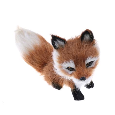 pcs small simulation fox toy mini squatting fox model home decoration wedding birthday gift