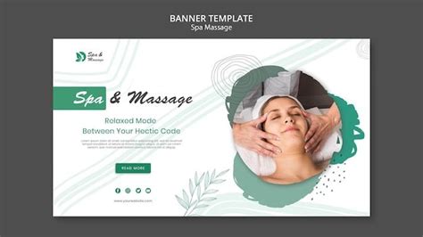 psd banner template  spa massage  woman banner template