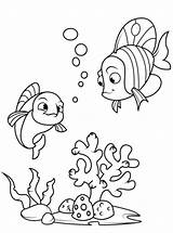 Coloring Fish Coral Pages Happy Little Kids Fun Book Votes Koraal Visjes Categories sketch template