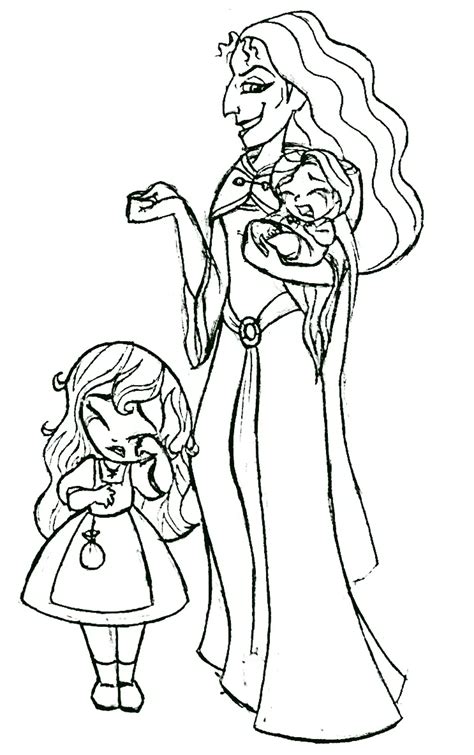 mother gothel coloring pages coloring cool