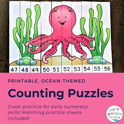 counting puzzles  practice numeracy twirly whirly teaching