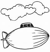 Coloring Airplanes Pages Popular Blimp Gif sketch template