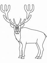 Elk Coloring Alce Wapiti Colorear Assustado Pintarcolorir Alces Ludinet Deer Tudodesenhos Bestcoloringpagesforkids Moose sketch template