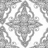 Pages Coloring Adults Henna Mehndi Pattern Doodles Seamless Vector Paisley Seamles Elements Abstract Floral Mandala Getdrawings Drawing sketch template