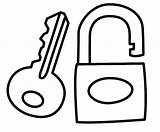 Lock Key Coloring Drawing Pages Kids Template Little Getdrawings Children sketch template