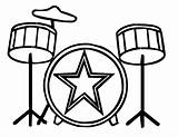 Musical Coloring Music Drawing Drum Instruments Pages Instrument Kids Note Kit Clipart Drawings Set Outline Notes Clip Drums Cliparts Color sketch template