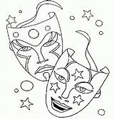 Mardi Gras Coloring Pages Mask Masks Kids Drawings Printable Clipart Drawing Color Template Getdrawings Library Google Search Tragedy Comedy Para sketch template