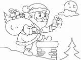 Santa Coloring sketch template