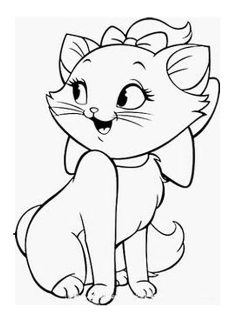 coloring pages cute cat
