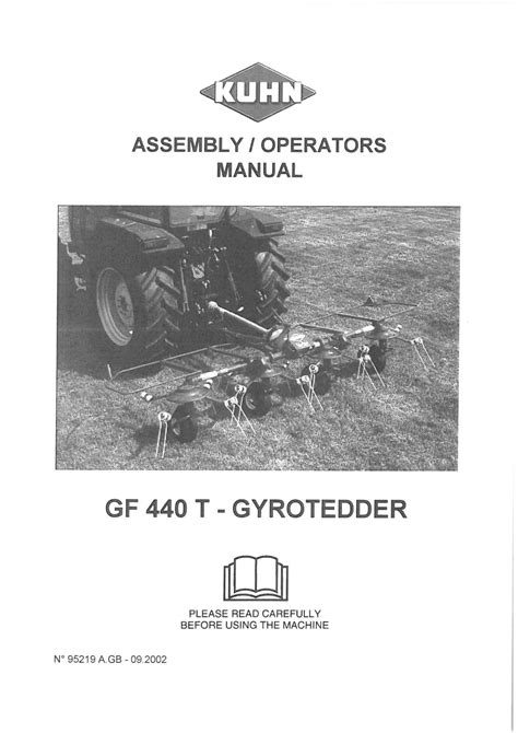 kuhn gyrotedder gft operators manual gf