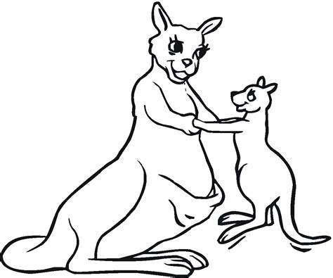 kangaroo coloring pages kidsuki