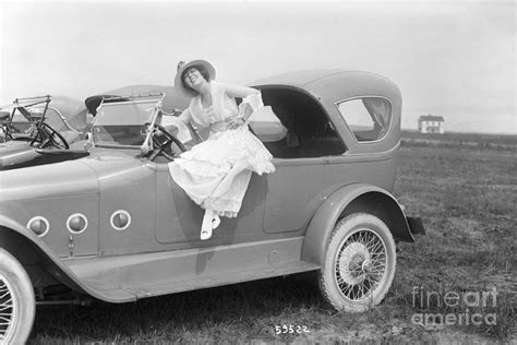 Ann Pennington In Chalmers Car In Dress Photograph By Bettmann