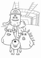 Monster Monsters Inc Coloring Pages Mike Tour Raskrasil sketch template