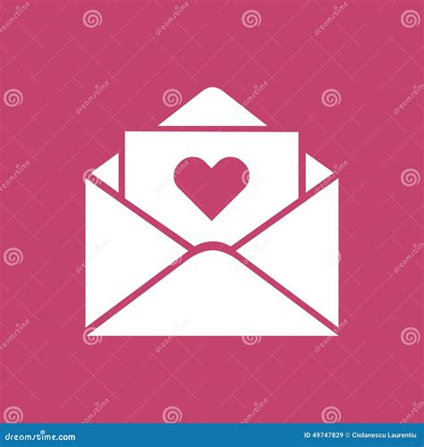 simple flat design love letter stock vector illustration  postal communication