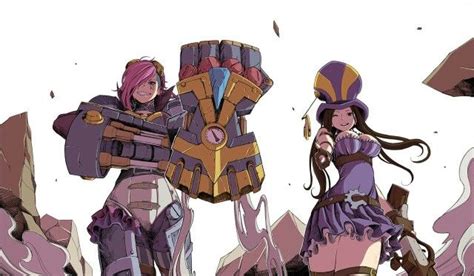 vi and caitlyn lol vi league of legends league of legends game character