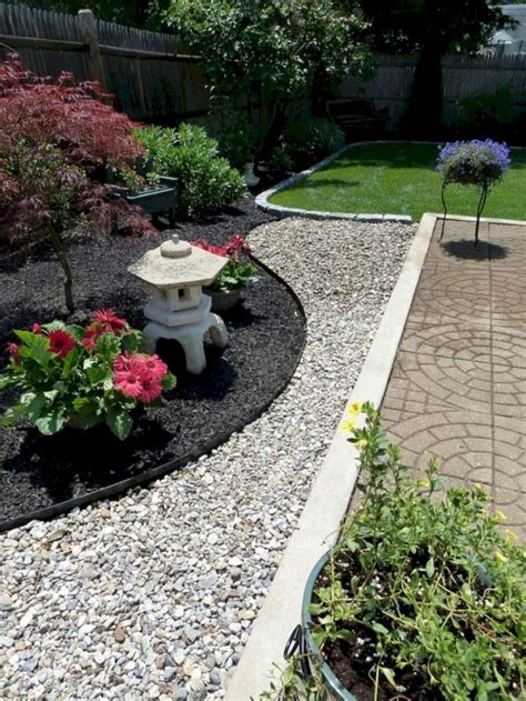 front yard landscaping ideas  pebbles