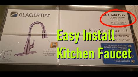 install  kitchen faucet glacier bay mckenna pull  kitchen faucet install youtube