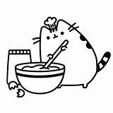 Pusheen Coloring4free Motorbike sketch template