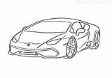Lamborghini Huracan sketch template