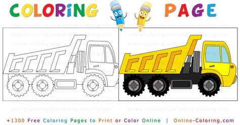 dump truck   coloring page