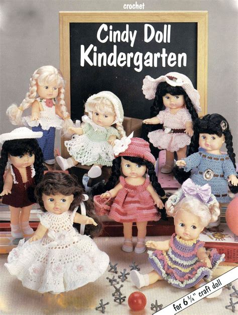 vintage crochet pattern  cindy doll kindergarten   etsy canada