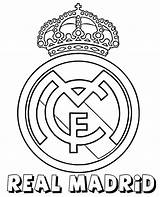 Madrid Real Coloring Crest Logo Print Color Football sketch template