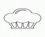 Coloring Pages Cupcake Stencil Printable sketch template