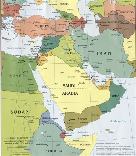 map   middle east