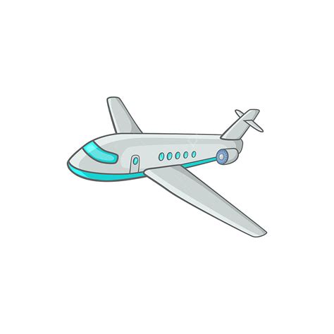 ikon pesawat penumpang gaya kartun pesawat terbang udara pesawat