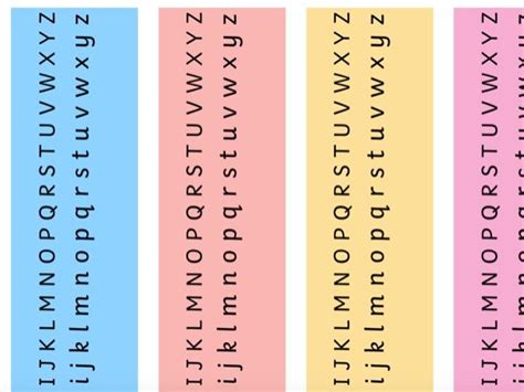 alphabet strips multicoloured teaching resources