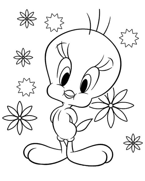 interesting tweety bird coloring pages  attract children coloring