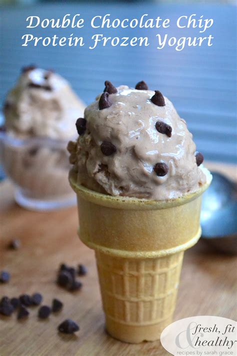 double chocolate protein frozen yogurt fresh fit  healthy