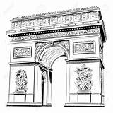 Arc Triomphe Arch Triumph Clipart Paris Triumphal Isolated Stock Vector Illustrations Sketch Rendering Roman Clip Clipground Template Royalty Illustration Paintingvalley sketch template