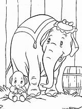 Dumbo Elephant Coloring Disney Characters Pages Matriarch Print sketch template
