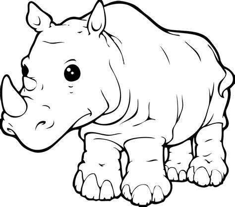rhino coloring pages kidsuki