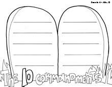 ten commandments coloring pages religious doodles