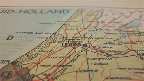vintage map  dutch south holland province