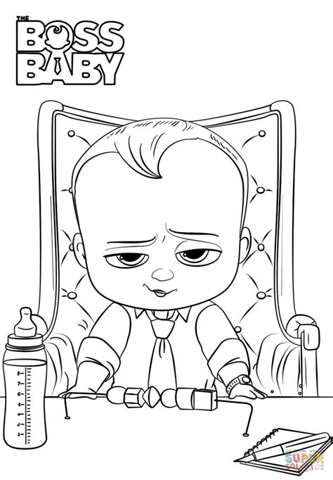 boss baby coloring page  printable coloring pages
