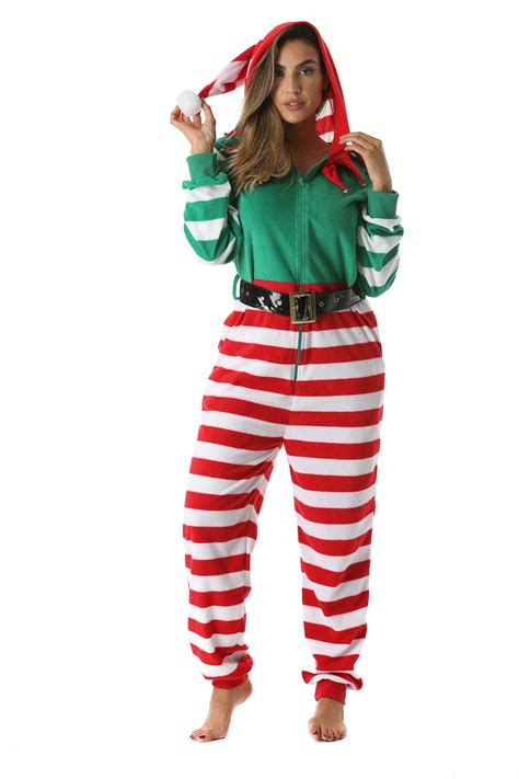 followme followme adult christmas onesie  women jumpsuit  piece pajamas elf  small