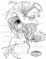 Baldy Sherri Fall Coloring Bestie Digi Img150 Stamp Instant Happy Halloween sketch template