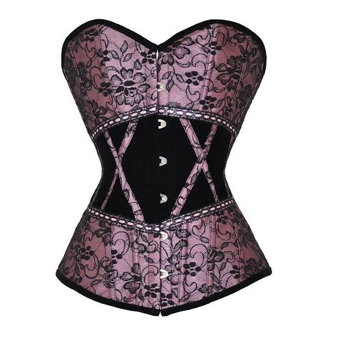 moonight new pink sexy waist corsets and bustiers embroidery corselet