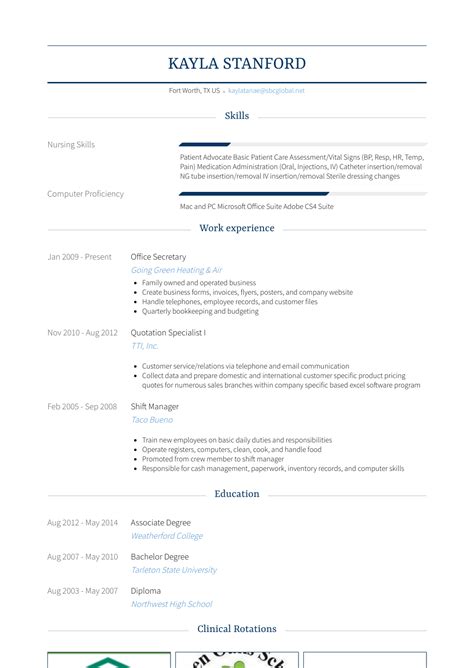 office secretary resume samples  templates visualcv