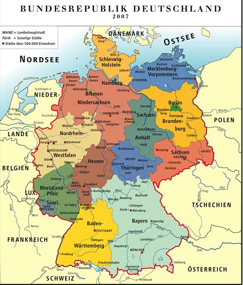 landkarte deutschland politische kartebunt weltkartecom karten